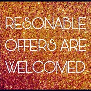 Reasonable offers welcomed